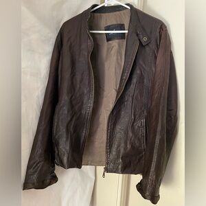Daniel Hechter Paris Women’s Brown Genuine Leather Jacket size Large